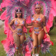 Paradiesvögel beim Karneval in Trinidad